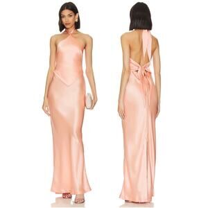 NEW Retrofete Ester Maxi Dress in Cantaloupe Pink size Large